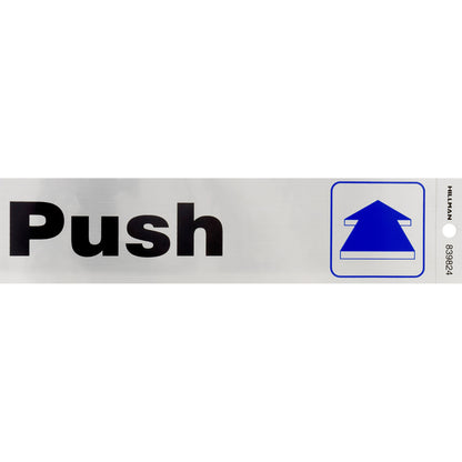 PUSH DECAL SLV 2"X8" - Pack of 6