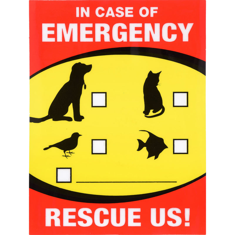 SIGN EMRGCY PET RSC 6X4" - Pack of 6