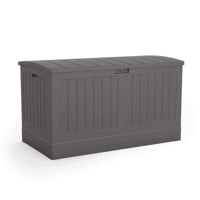 Emery Jensen Stoney 200GL deck box for outdoor storage, featuring a sturdy design and weather-resistant material.