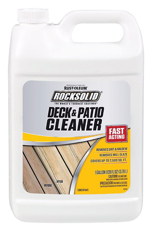 Pack of four Emery Jensen deck and patio cleaners in 1-gallon bottles, ideal for outdoor cleaning and maintenance.