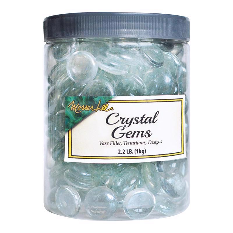 Emery Jensen crystal gems in a 2.2lb bag, colorful decorative glass gems for crafts and home decor.