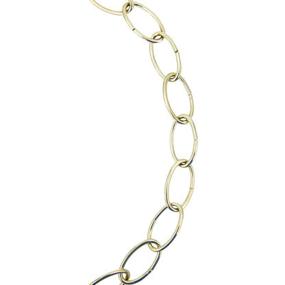 Emery Jensen decorative chain with gold-plated finish, featuring linked metal loops for wall or home decor display.