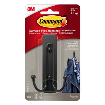 DOUBLE HOOK BLK 4LB