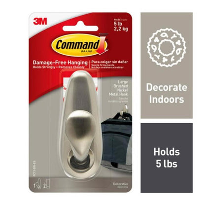 Set of four large Emery Jensen decorative indoor hooks in matte brass finish, ideal for stylish wall organization.