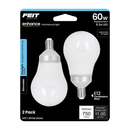 BULB LED A15 DAY 8W 2PK