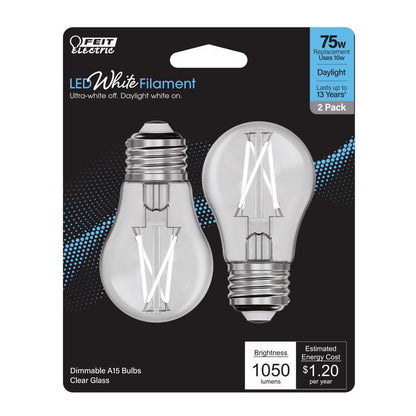 LED A15 E26 75W DL 2PK