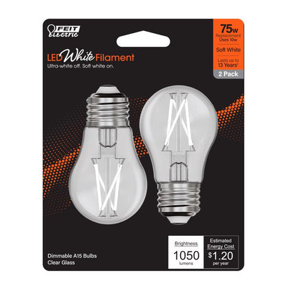 LED A15 E26 75W SW 2PK