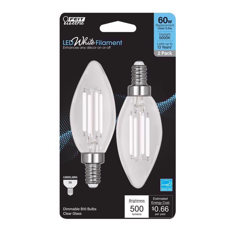 LED B10 E12 DL 60W 2PK