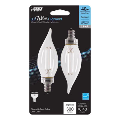LED BA10 E12 DL 40W 2PK