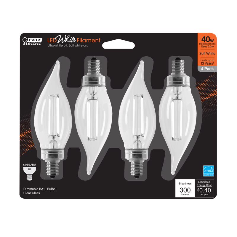 LED BA10 E12 SW 40W 4PK