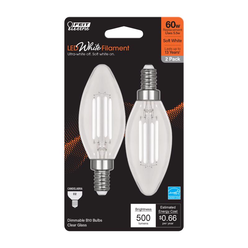 LED BA10 E12 SW 60W 2PK