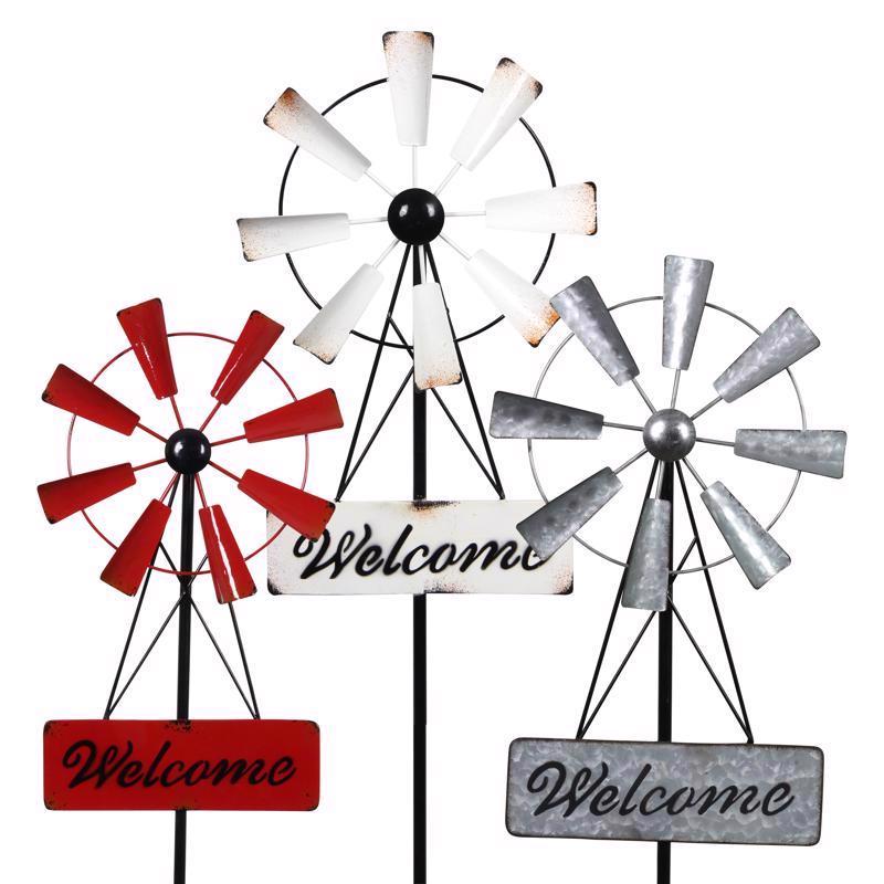 WINDMILL STAKE WELCM 40" - Pack of 6