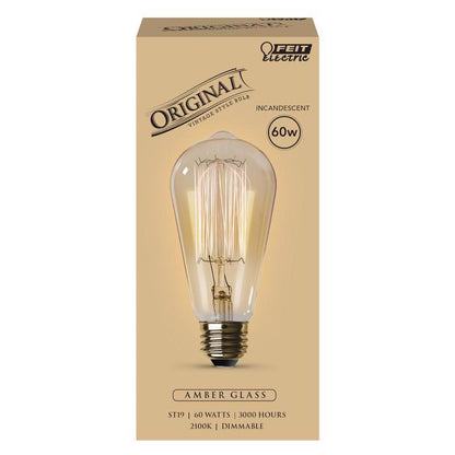 BULB VINTAGE 60W EDISON - Pack of 6