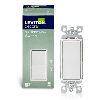 SWITCH RCKR SGL POLE WHT