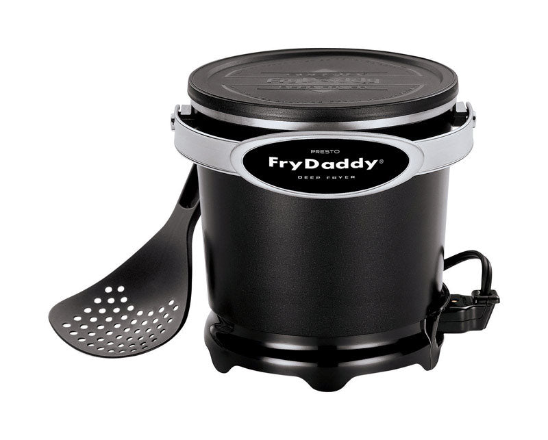 Emery Jensen Fryer Fry Daddy deep fryer with digital controls and compact design for home frying tasks.