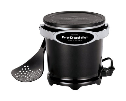 Emery Jensen Fryer Fry Daddy deep fryer with digital controls and compact design for home frying tasks.