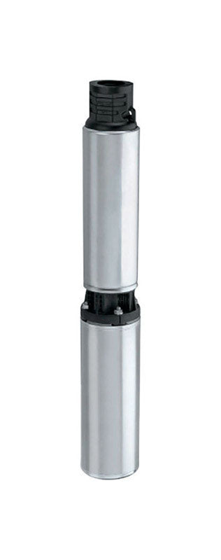 Emery Jensen deep well submersible pump with 3/4 HP motor, shown installed for water extraction in a well system.