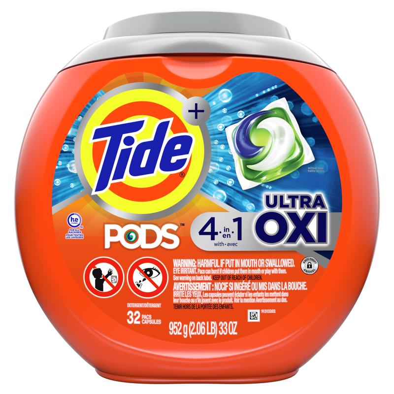 TIDE PODS ULTRA OXI 32PK - Pack of 4