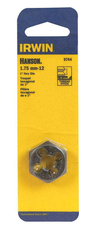 DIE 1" HEX 12mm-1.75 MM