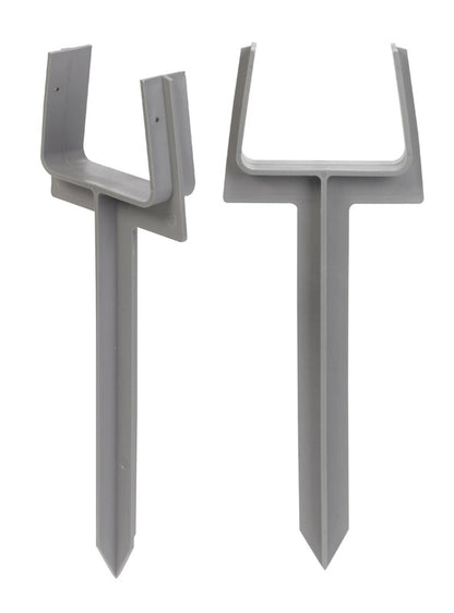 Emery Jensen 2x3-inch downspout anchor from diffusion accessories, securely attaching downspouts to building exterior.