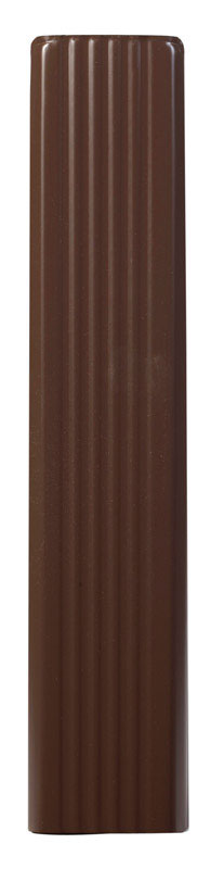 Emery Jensen diffusion accessory, brown downspout extension 2x3x15, used for rainwater drainage and gutter system enhancement.