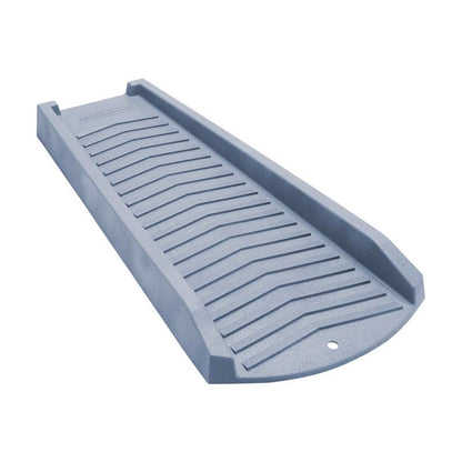 Emery Jensen Splash Block Slate diffusion accessory in dark slate color, designed to protect surfaces from water runoff.