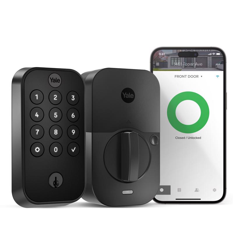 Emery Jensen KYPD entry lock in matte black, digital electronic lock with keypad and modern design for secure access.
