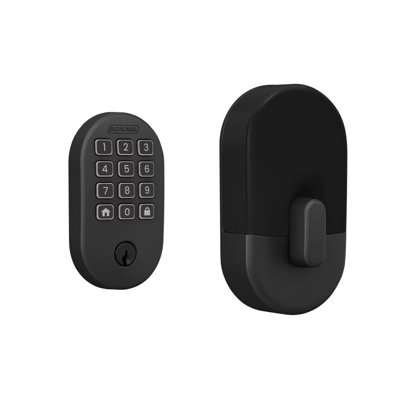 Emery Jensen digital electronic lock in black, featuring keyless entry and secure locking mechanism.