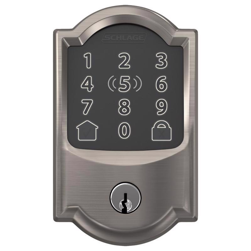 Emery Jensen digital WiFi deadbolt lock with camera, electronic lock with keypad and keyless entry for secure home access