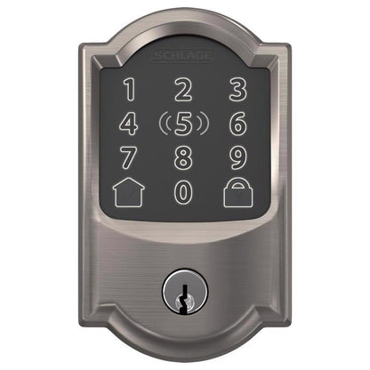 Emery Jensen digital WiFi deadbolt lock with camera, electronic lock with keypad and keyless entry for secure home access