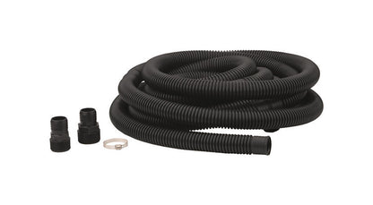 Emery Jensen discharge hose 1-1/4 inch by 24 feet, flexible suction and discharge hose for industrial use, black rubber construction.