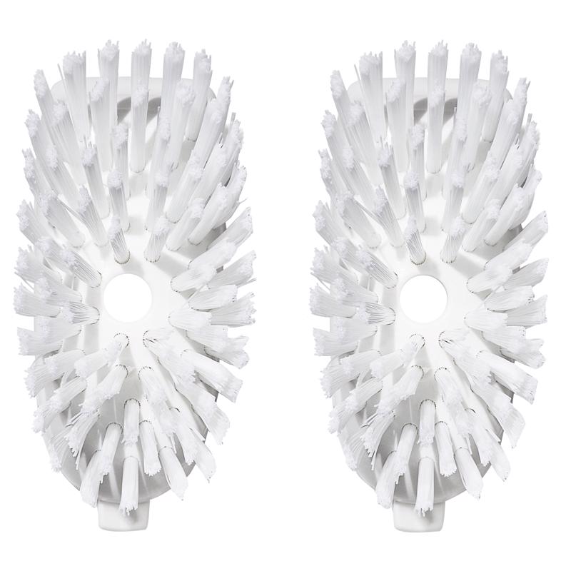 Pair of Emery Jensen dish and pan brush refills, durable replacement heads for effective cleaning of dishes and cookware.