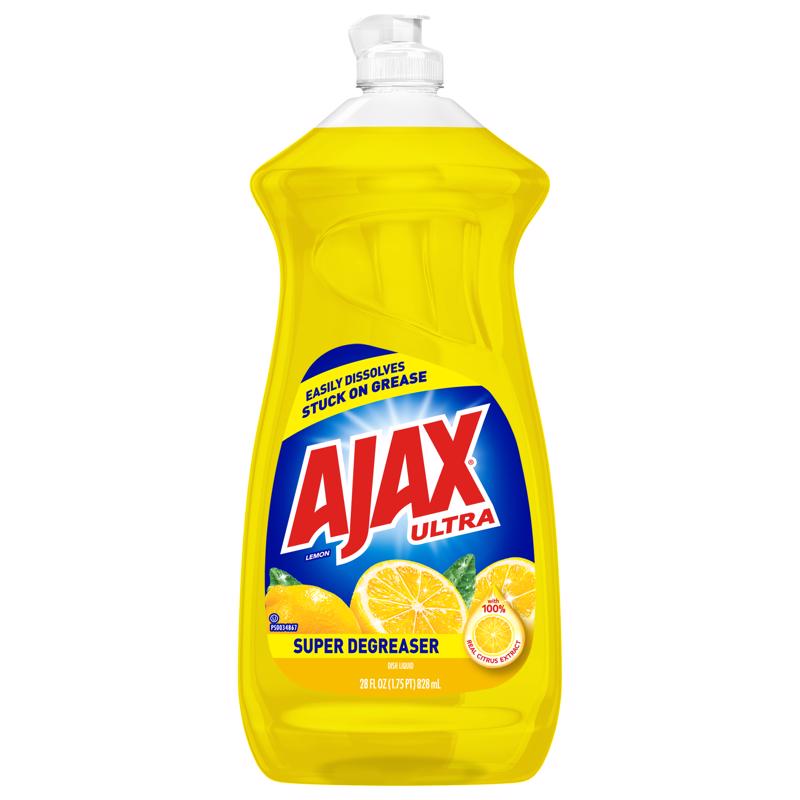 AJAX DISH LQD LEMON 28OZ - Pack of 9
