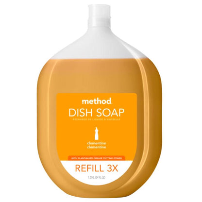 Emery Jensen Dish Soap Clementine 54oz bottles, pack of 4, natural citrus scent, for effective dishwashing and cleaning.