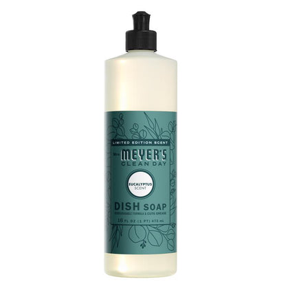 Emery Jensen eucalyptus dish soap bottles, 16oz each, in a pack of six, for effective dishwashing and cleaning.