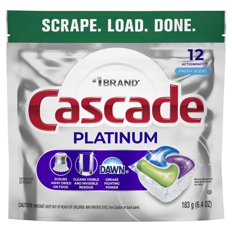 Emery Jensen dishwasher detergent pods in a 6.4oz pack of 6, designed for effective cleaning in dishwashers.