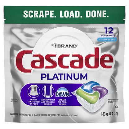 Emery Jensen dishwasher detergent pods in a 6.4oz pack of 6, designed for effective cleaning in dishwashers.