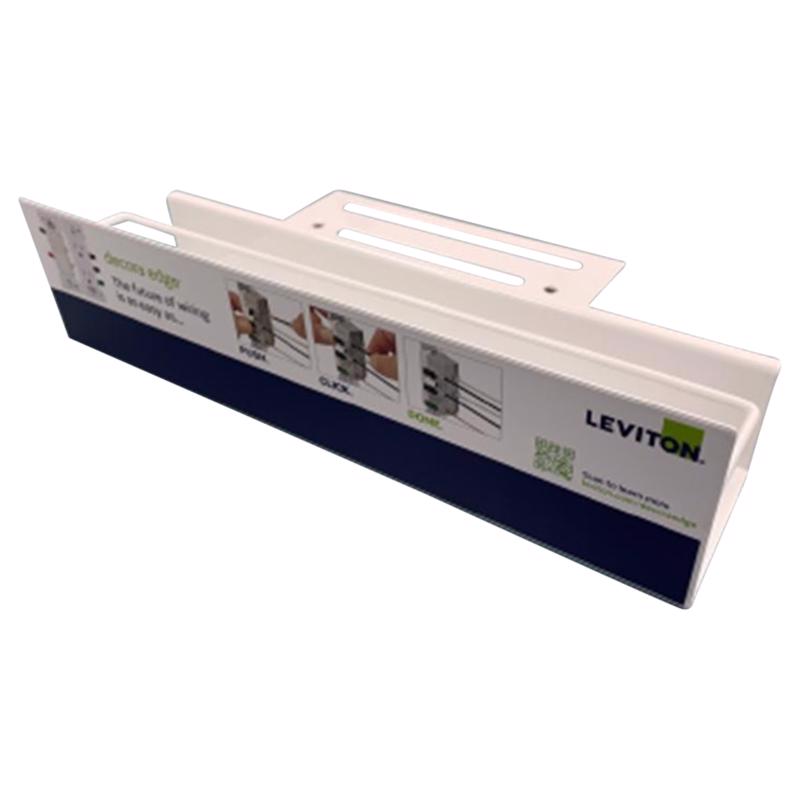 Emery Jensen Levton display set with two blue and white display units, designed for retail or presentation use