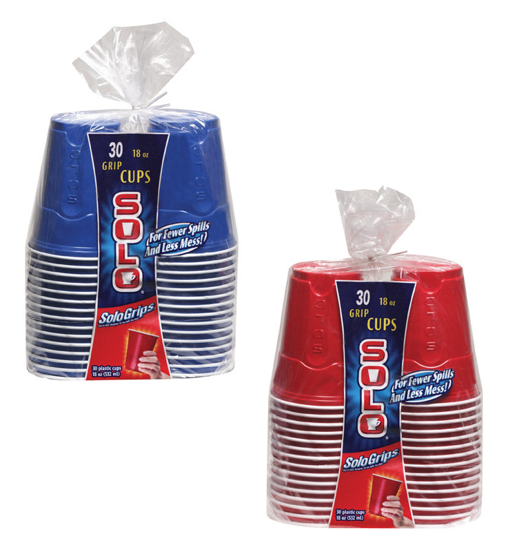 Disposable 18 oz plastic cup from Emery Jensen, clear and sturdy for beverages, perfect for parties or events.