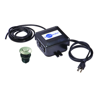 Emery Jensen disposer accessory: black switch assembly for garbage disposal, designed for easy installation and reliable operation.