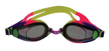 Adult swim goggles by Emery Jensen, diving product with clear lenses and adjustable straps for comfortable underwater swimming.