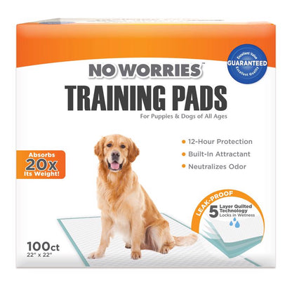 Emery Jensen dog training pads, 100-count pack, absorbent pet accessories for indoor training and housebreaking.