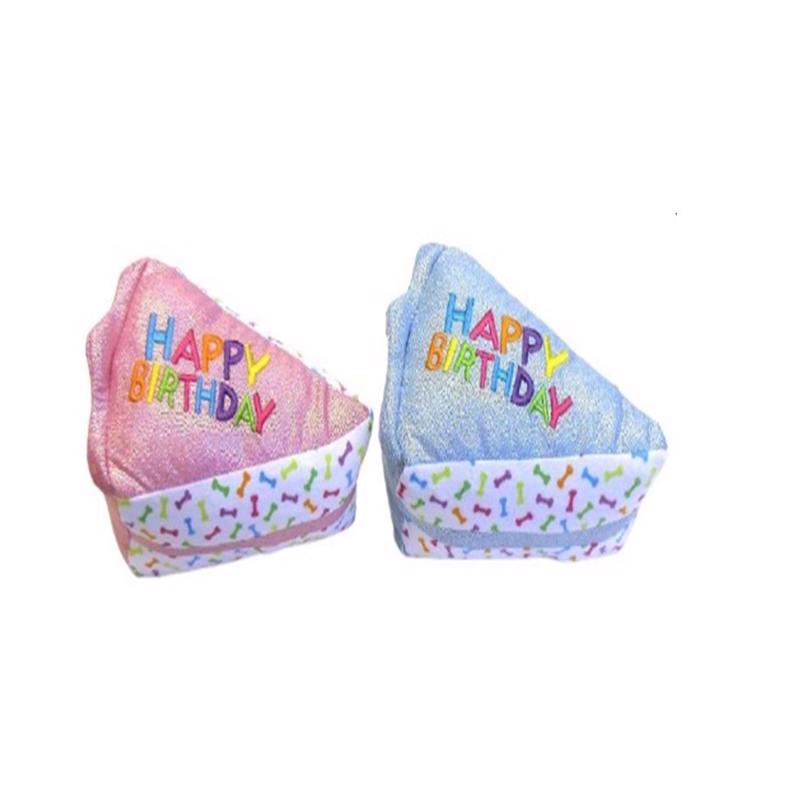 Emery Jensen dog toys set featuring colorful cake-shaped plush toys for dogs to chew and play with.