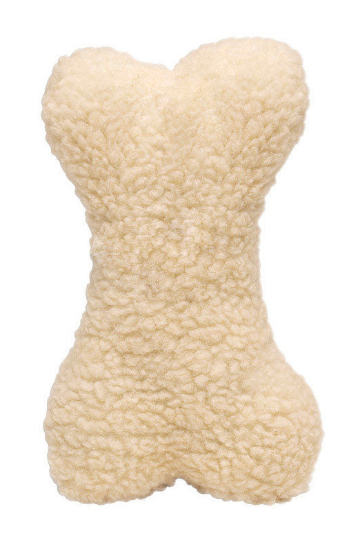 Emery Jensen dog toy fleece bone for dogs, soft and durable chew toy with a plush fleece exterior, ideal for play and comfort.