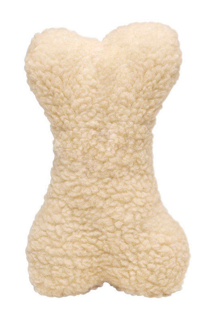Emery Jensen dog toy fleece bone for dogs, soft and durable chew toy with a plush fleece exterior, ideal for play and comfort.