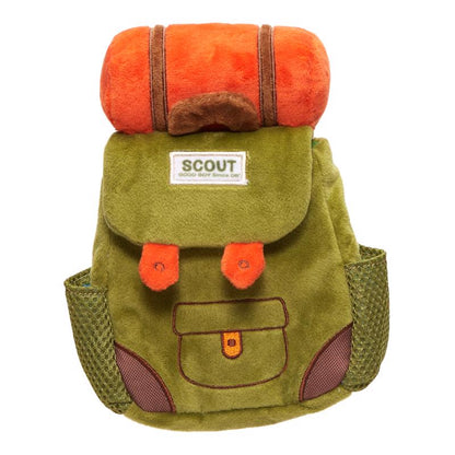 Emery Jensen dog toy rucksack pack of 3 with colorful plush and squeaky dog toys for play and entertainment.