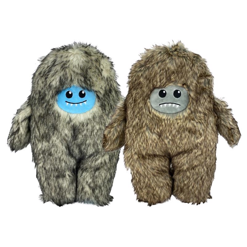Emery Jensen Yeti Betty 10-inch dog toy, plush and durable, designed for playful dogs to chew and fetch.