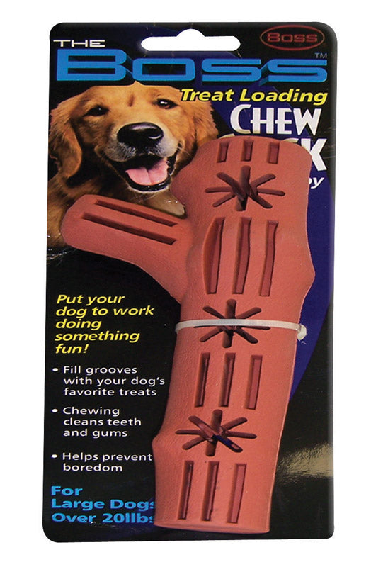 Large Emery Jensen dog treat chew stick, a durable dog toy designed for chewing and play.