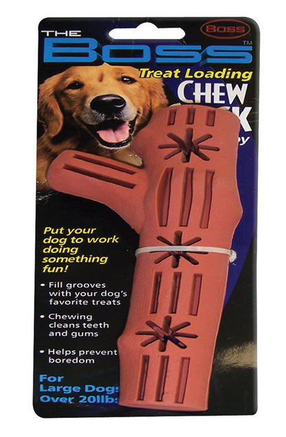 Large Emery Jensen dog treat chew stick, a durable dog toy designed for chewing and play.
