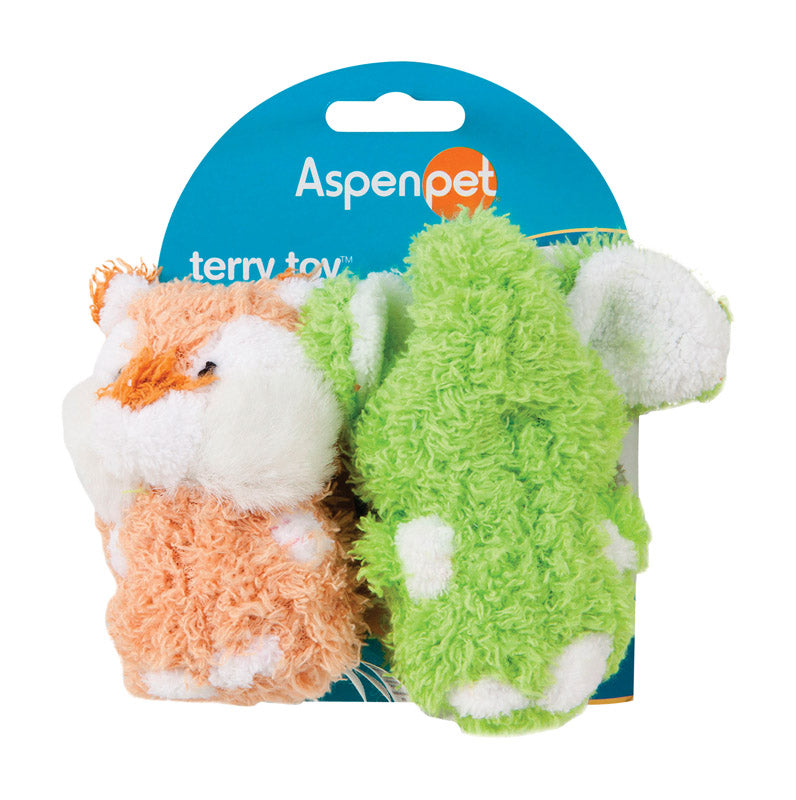 Emery Jensen Elephant Terry Dog Toy, soft plush dog toy in elephant shape with textured fabric for pets to chew and play.